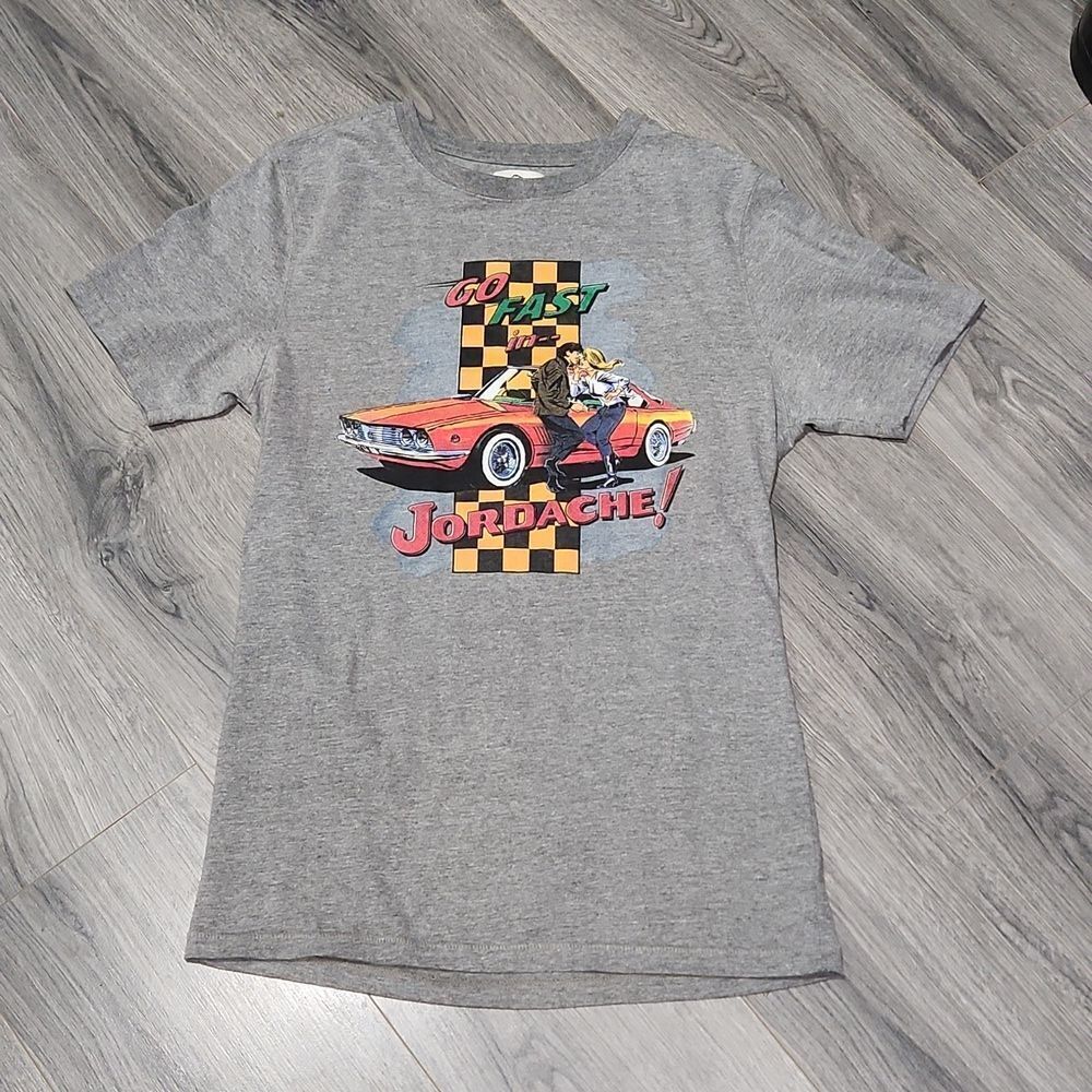 VINTAGE JORDACHE Go Fast Sports Car Single Stitch Graphic Tee Shirt